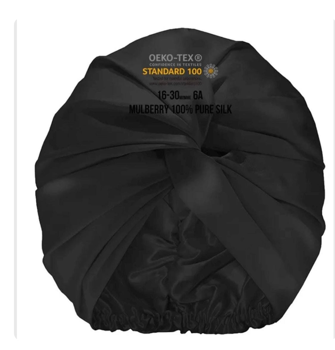 100% Mulberry Silk Turban Bonnet | Pure Silk Hair Wrap for Sleeping | Frizz Control Night Cap | Natural Hair Protection | OEKO-TEX Certified